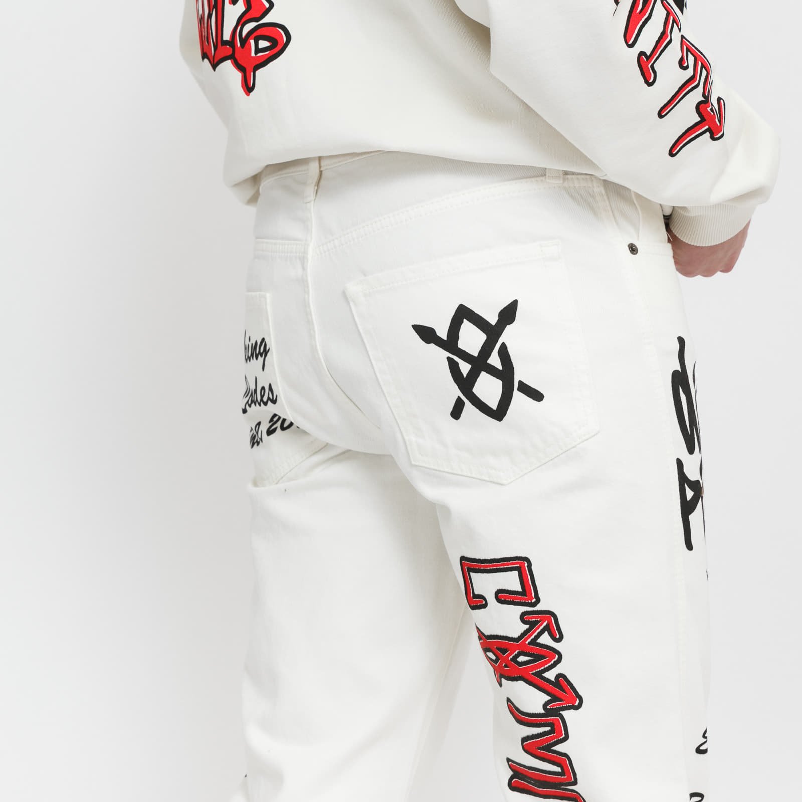 Kelnės Daily Paper Moussa Pants Off White