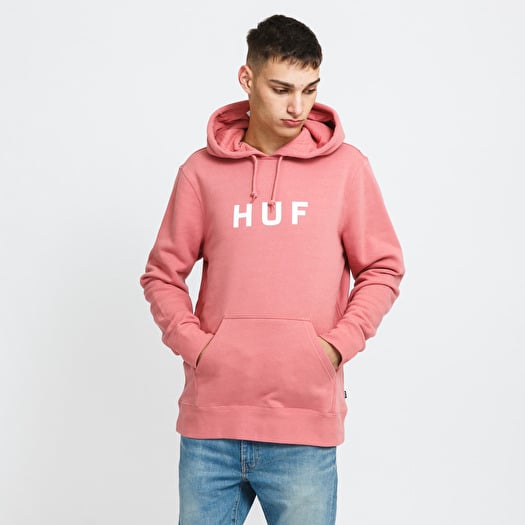 HUF Essentials Og Logo P/O Hoodie Dusty Rose
