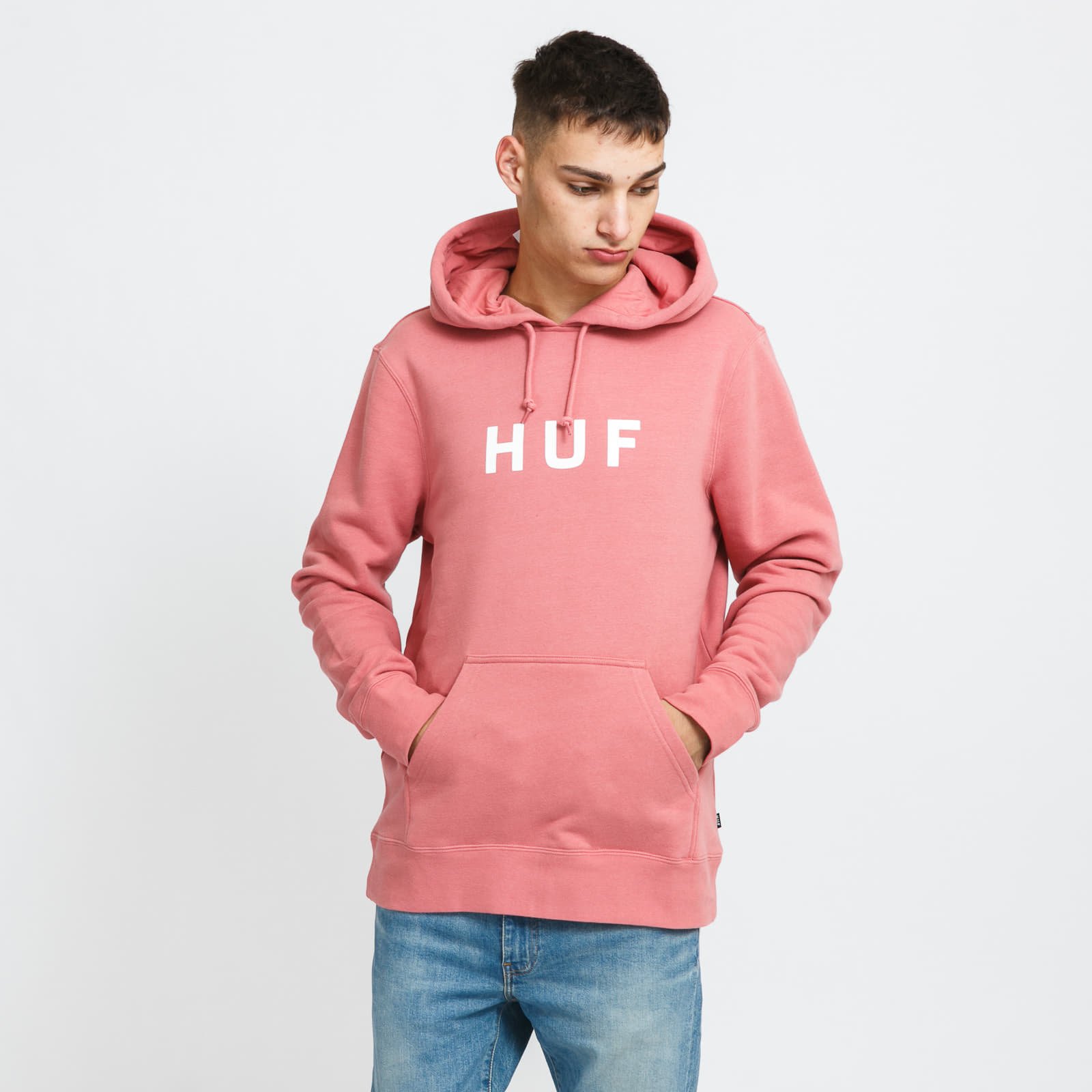 Sweatshirts HUF Essentials Og Logo P/O Hoodie Dusty Rose