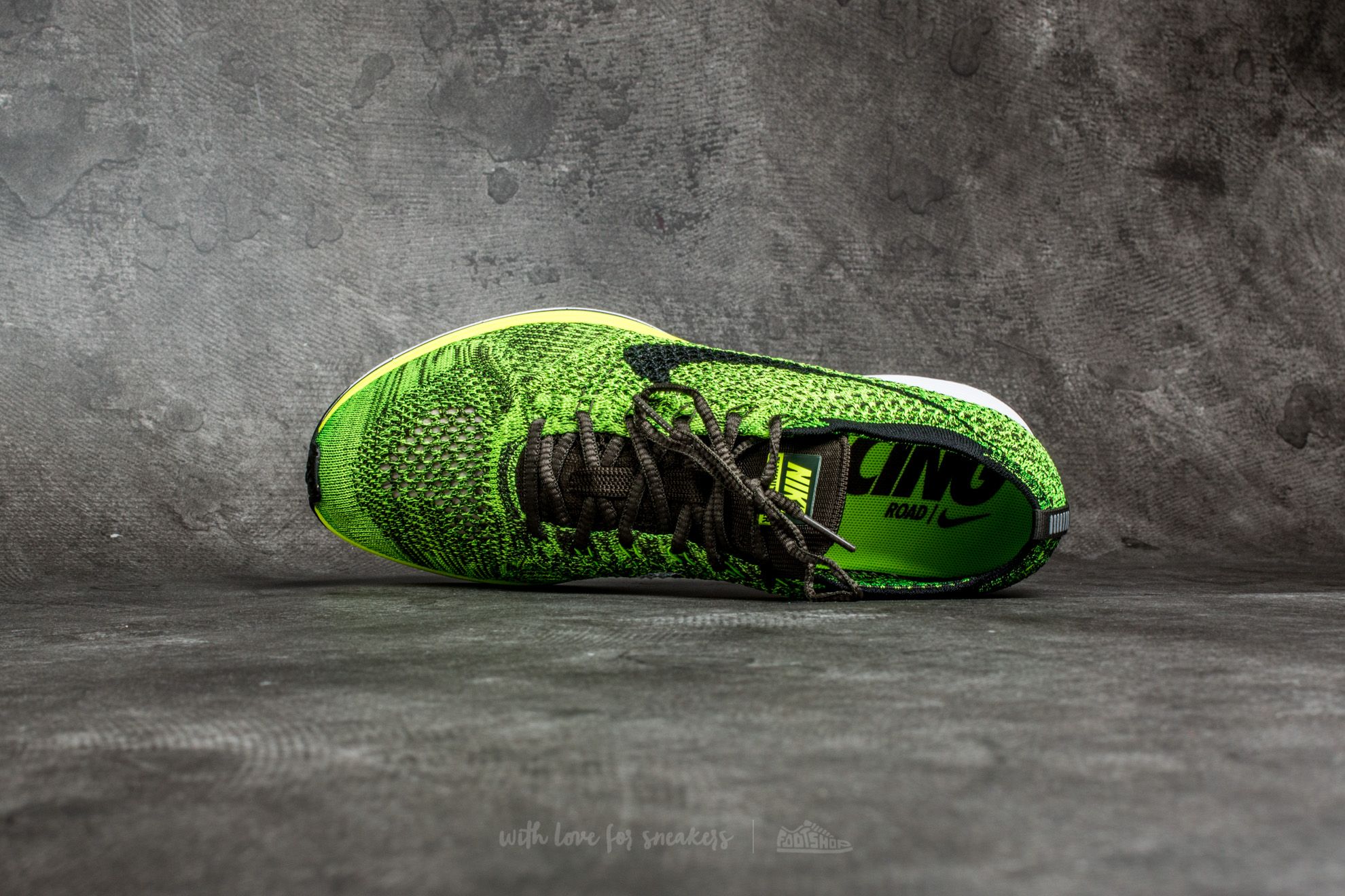 Zapatillas Hombre Nike Flyknit Racer Volt/ Black-Sequoia