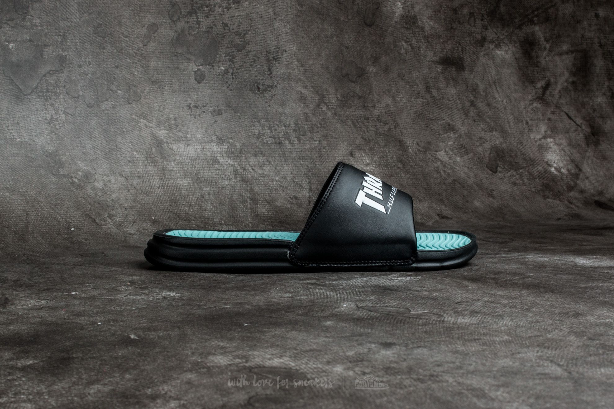 Men's shoes HUF x Thrasher Slide Black/ Mint