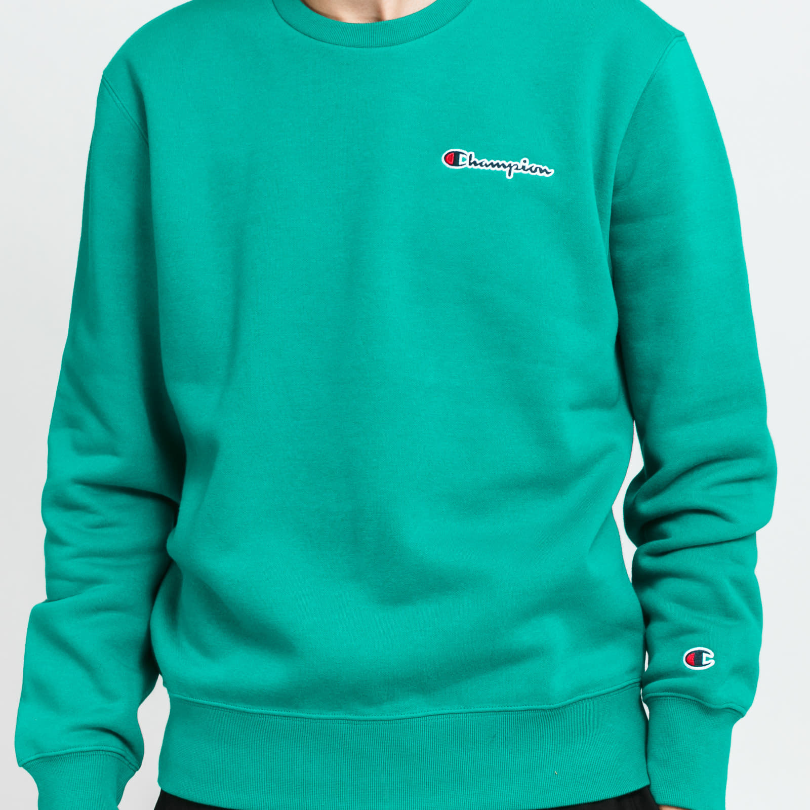 Green champion crewneck discount
