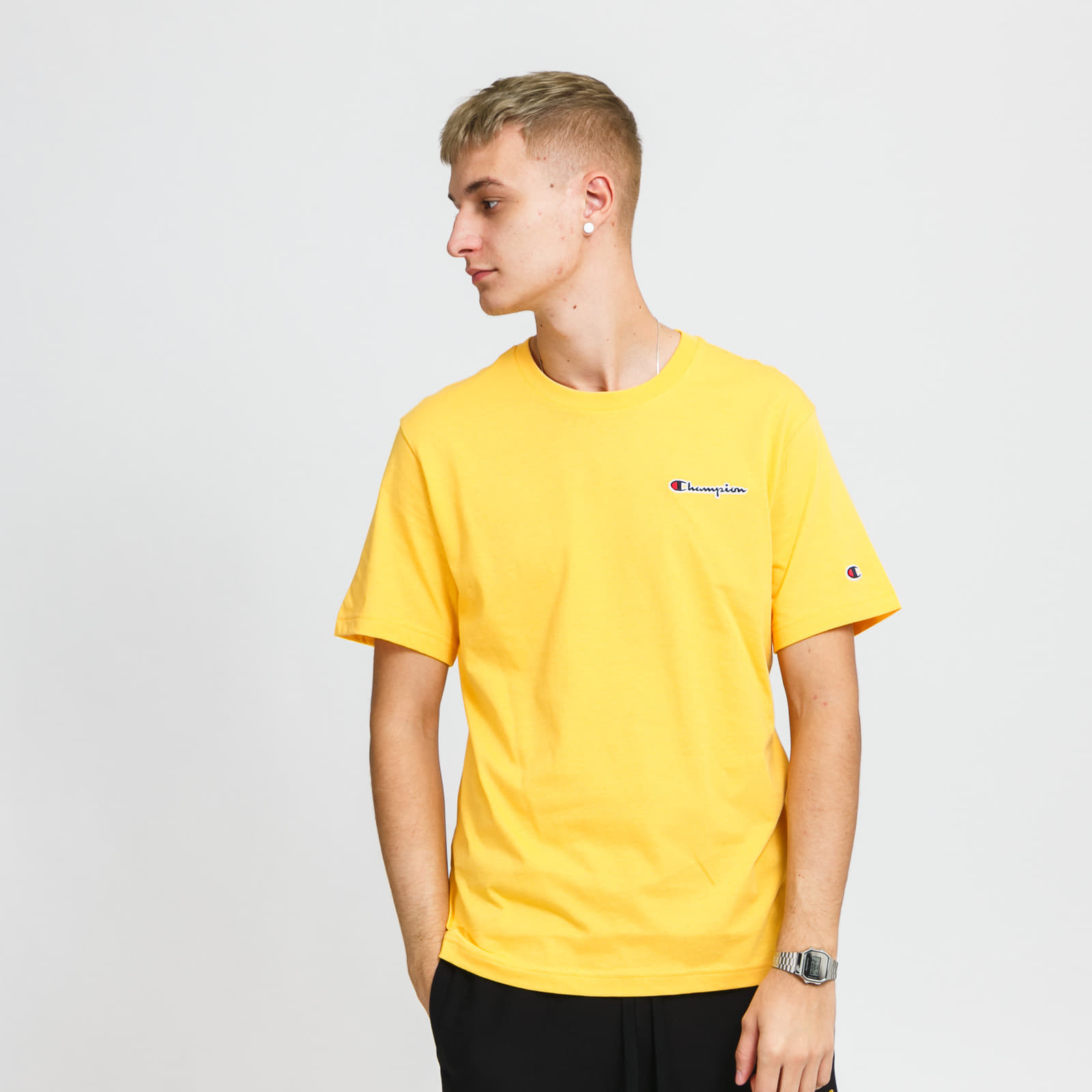 T shirts Champion Crewneck T Shirt Yellow Footshop