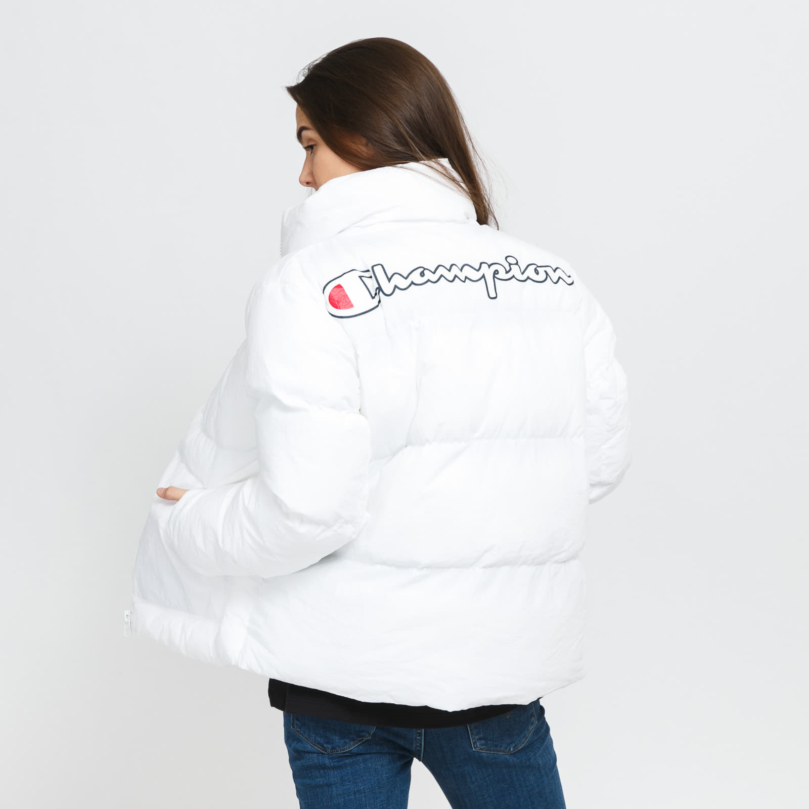 White champion puffer jacket top
