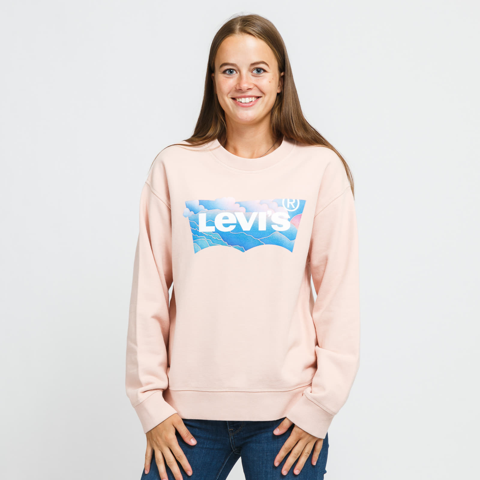 Kapucnis pulóverek és pulcsik Levi's® Graphic Standard Crew Pink