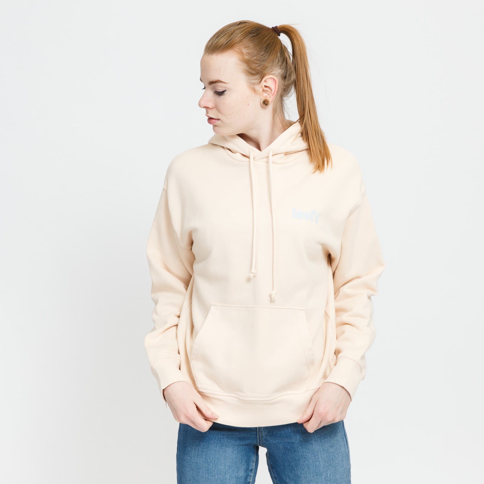 Bluzy Levi's® Graphic Standard Hoodie Cream