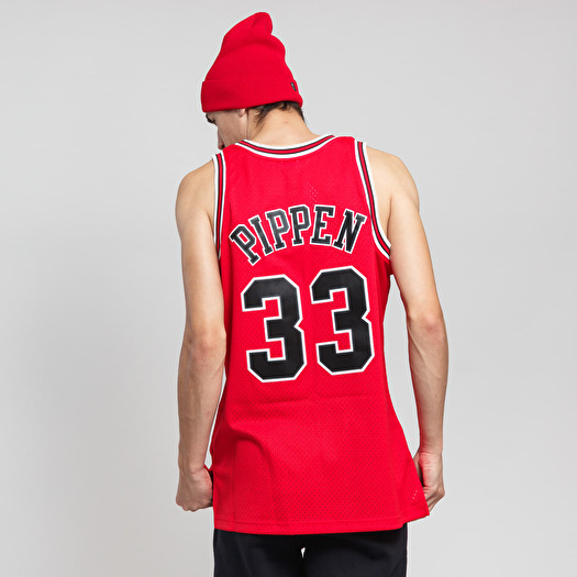 Bulls 33 Scottie Pippen Red NBA Jerseys