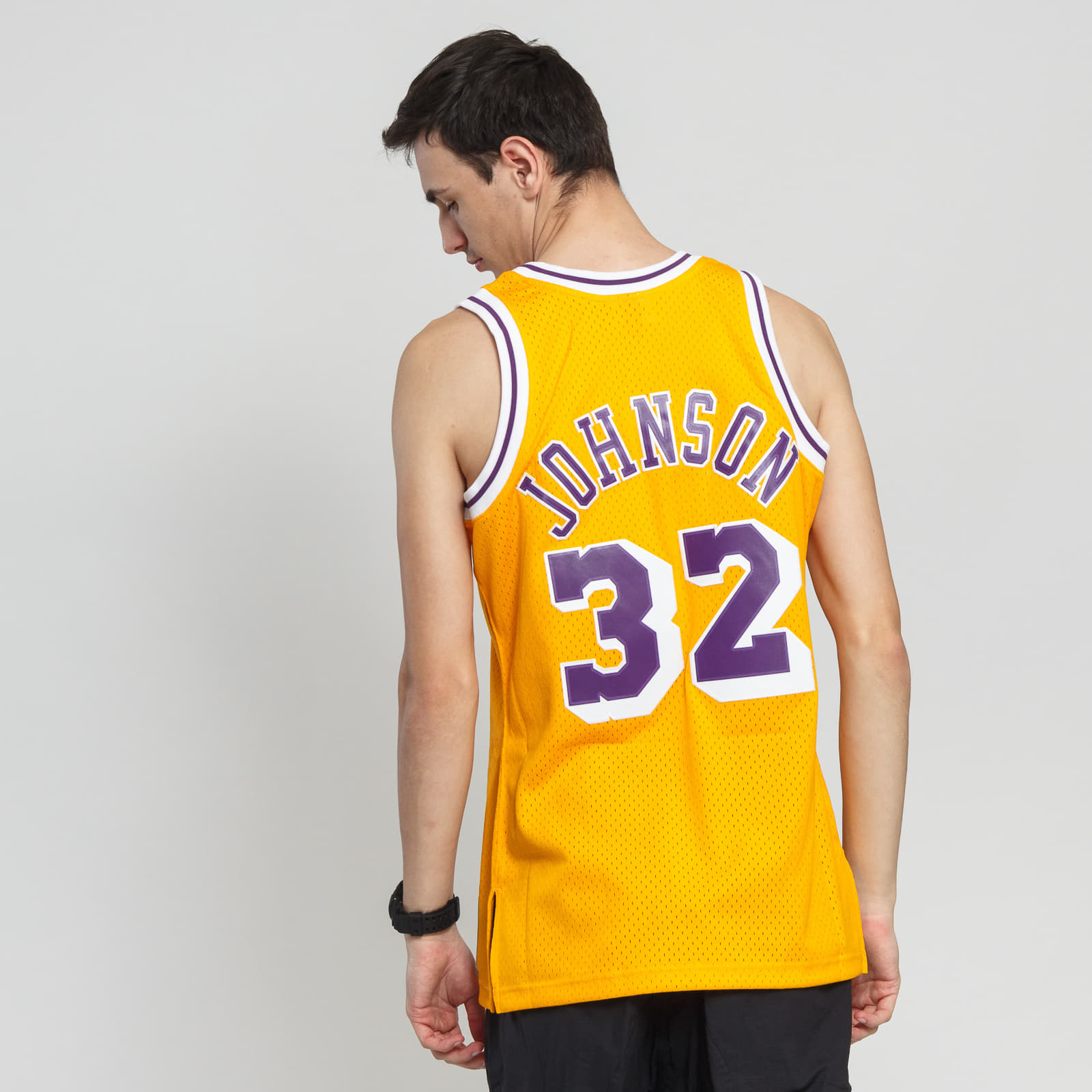 Vests Mitchell & Ness NBA Swingman Jersey LA Lakers Magic Johnson 32 Yellow