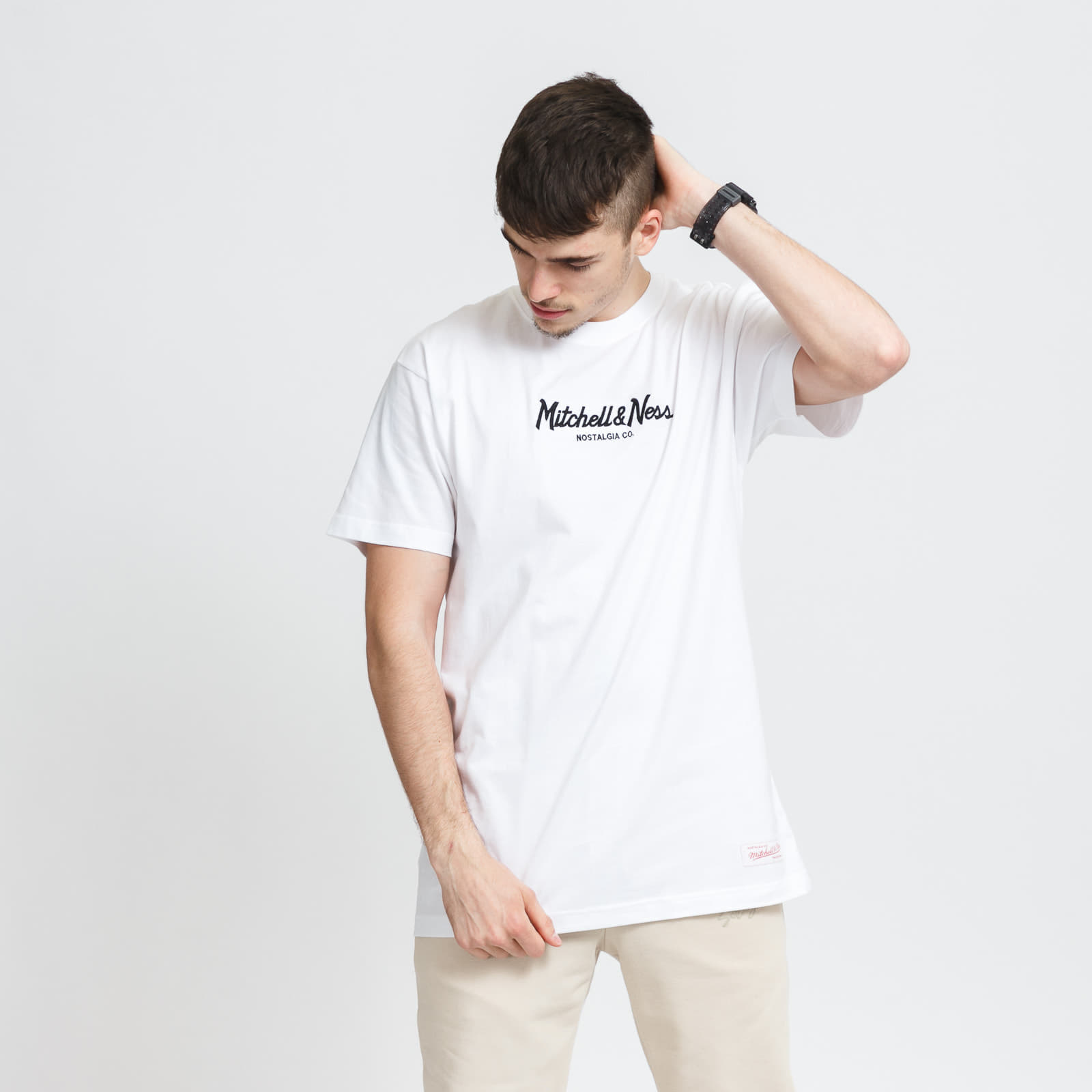Majice i košulje Mitchell & Ness Branded Pinscript Tee White