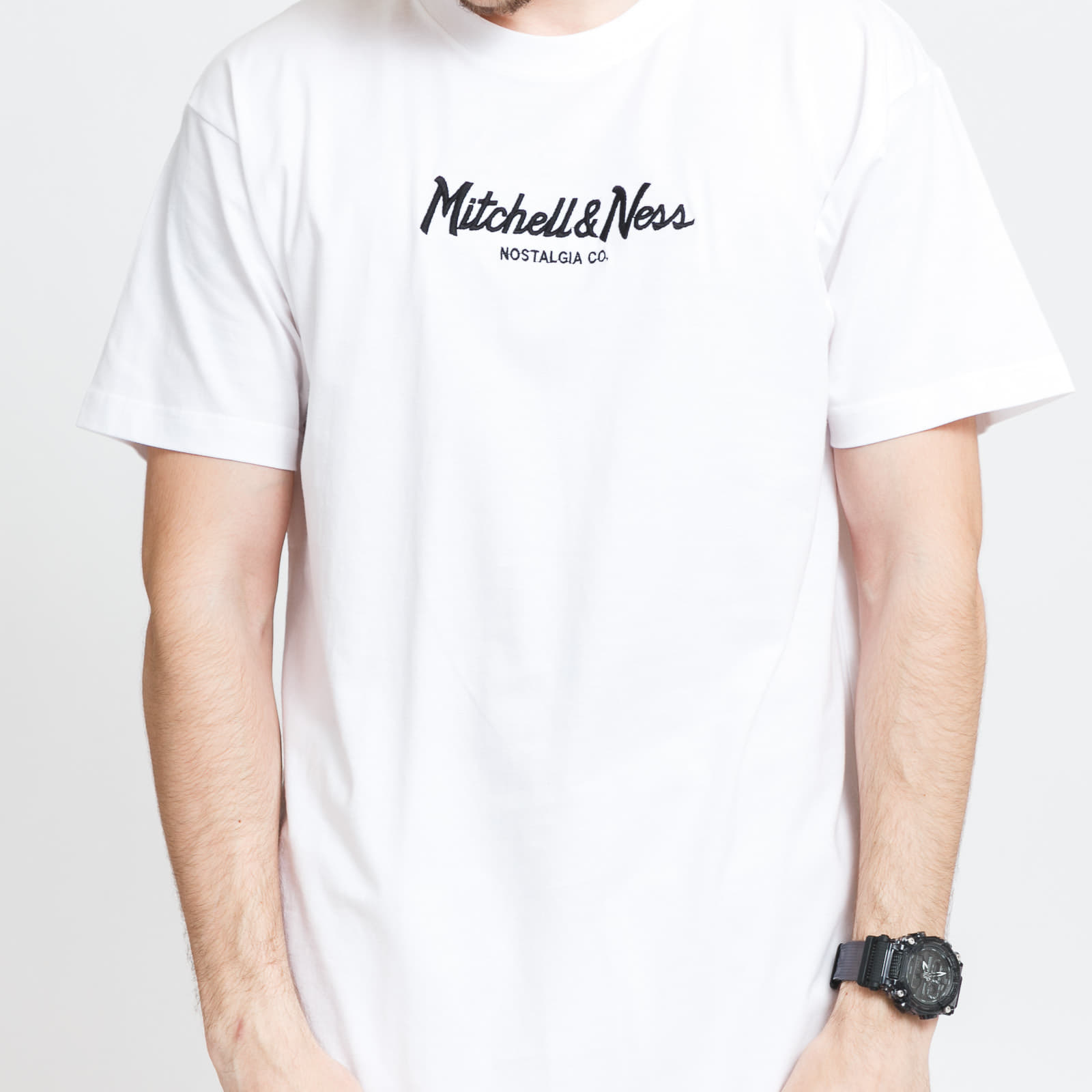 Majice i košulje Mitchell & Ness Branded Pinscript Tee White