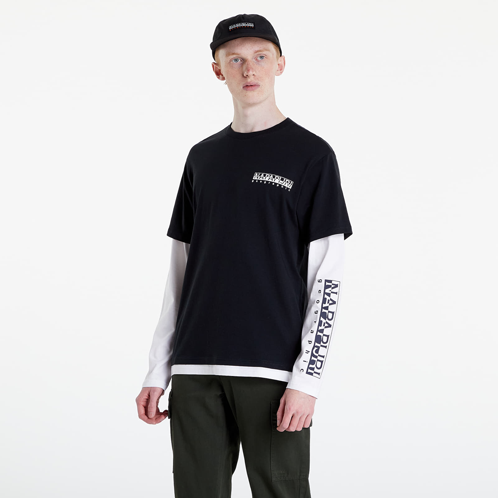 Тениски NAPAPIJRI Logo Tee Black Stone Washed No Length