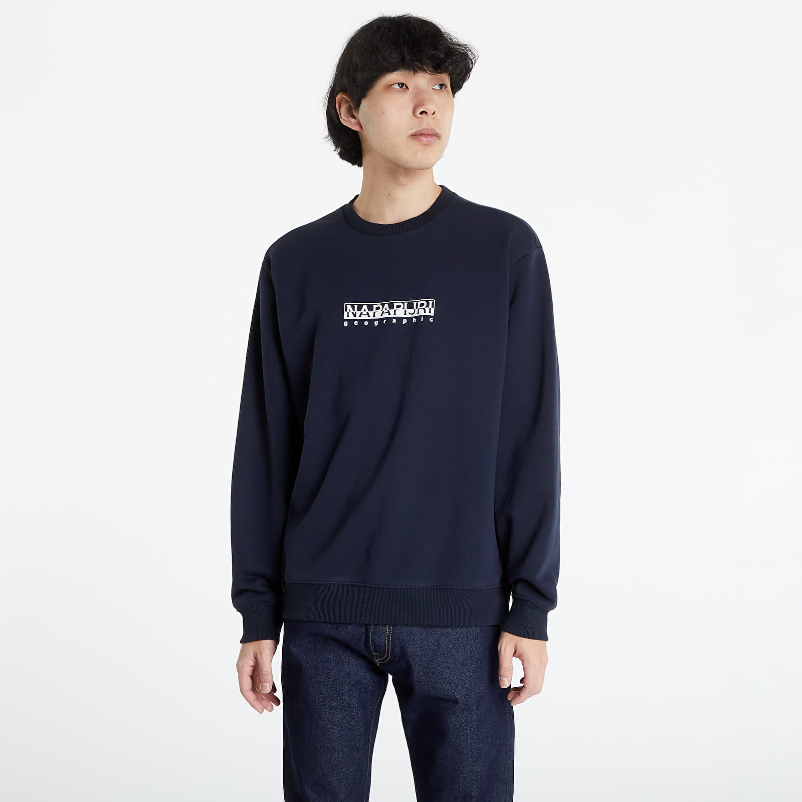 Mikiny NAPAPIJRI B-Box Sweatshirt Dark Blue