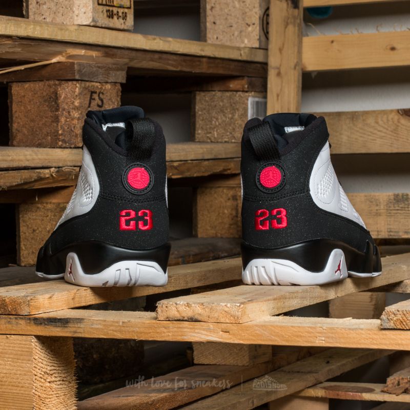 Air Jordan 9 Retro (GS) White/ True Red-Black | Footshop