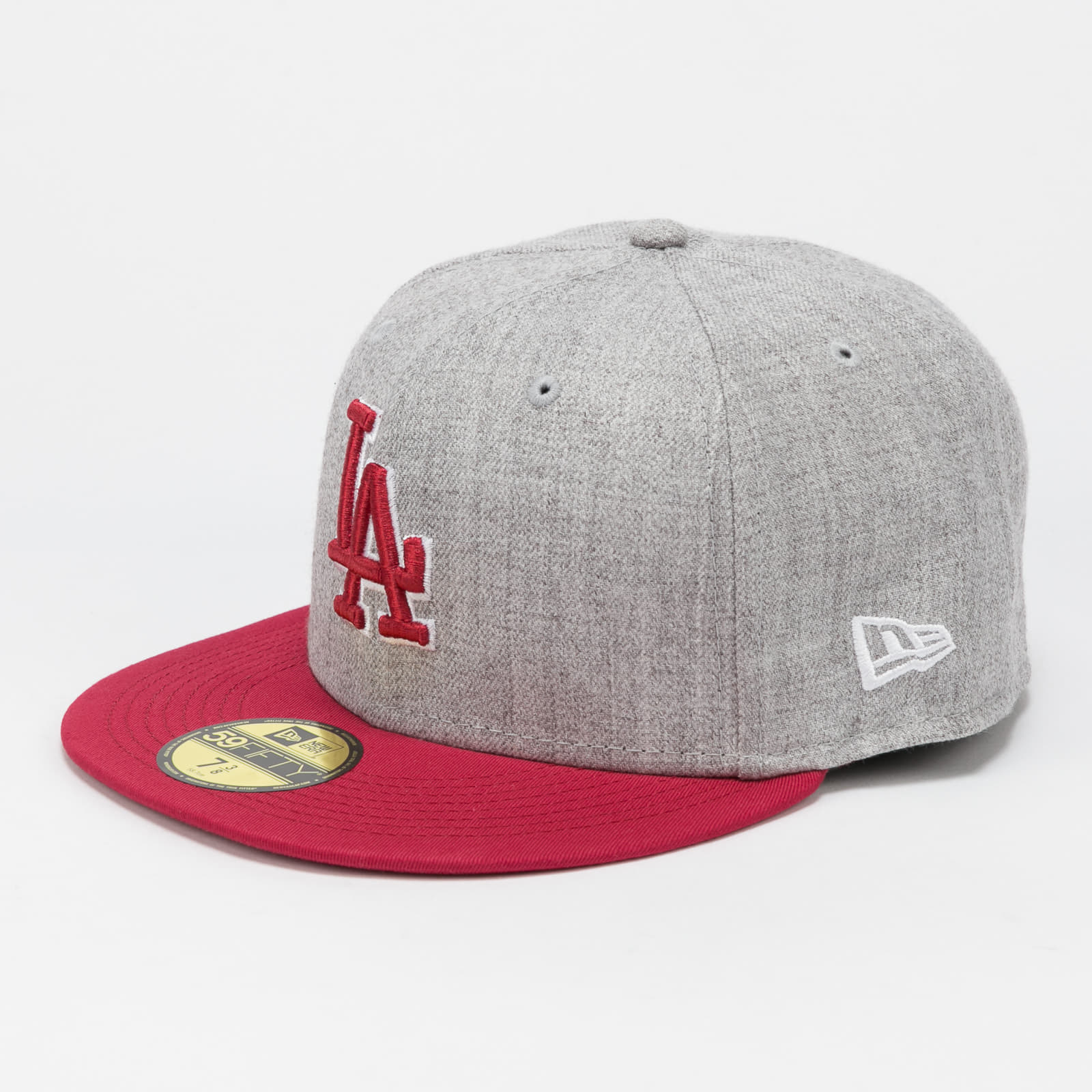 Hætter New Era 59Fifty MLB Heather Contrast LA Melange Gray/ Dark Pink