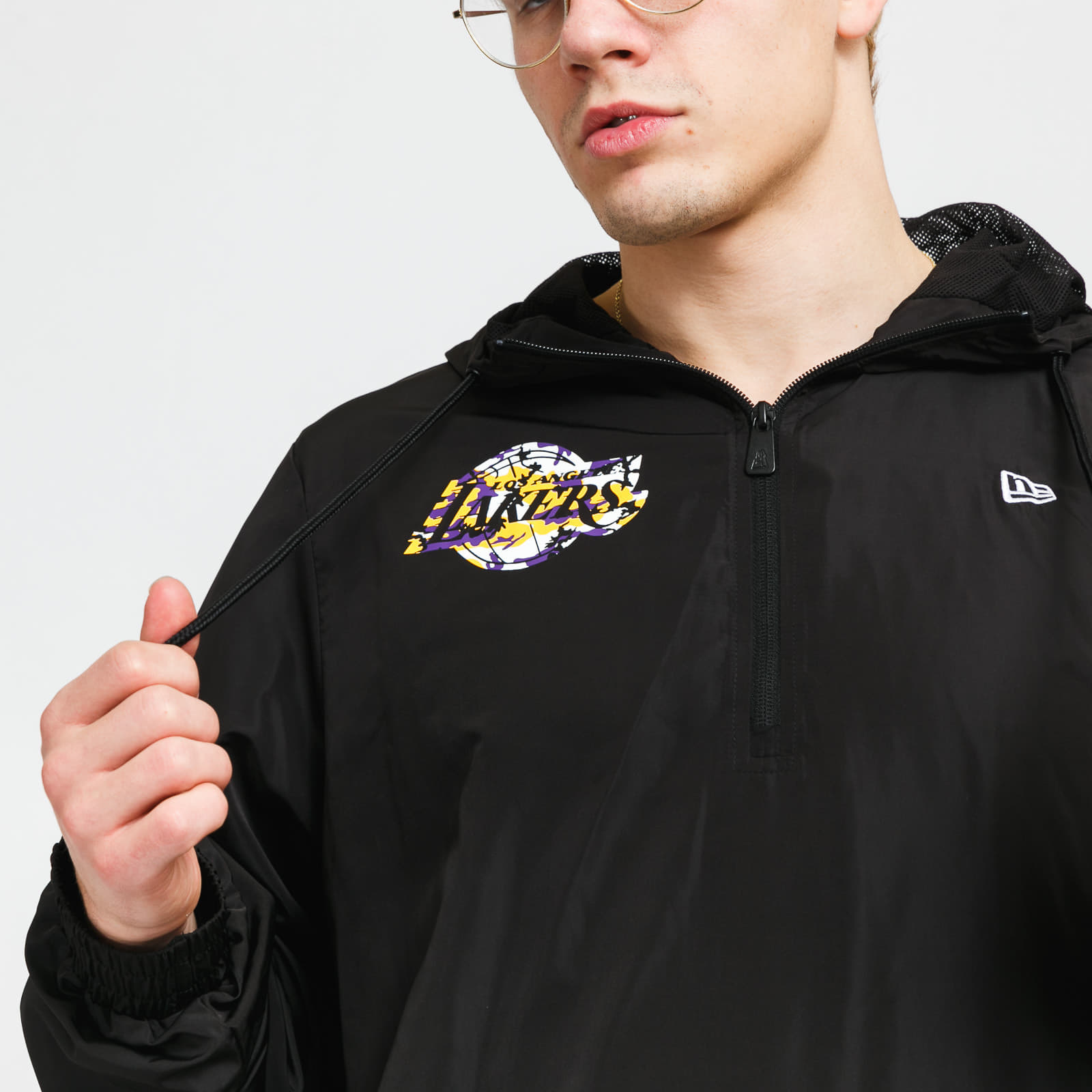 Coach Jackets New Era NBA Seasonal Infill Print Windbreaker LA Lakers Black