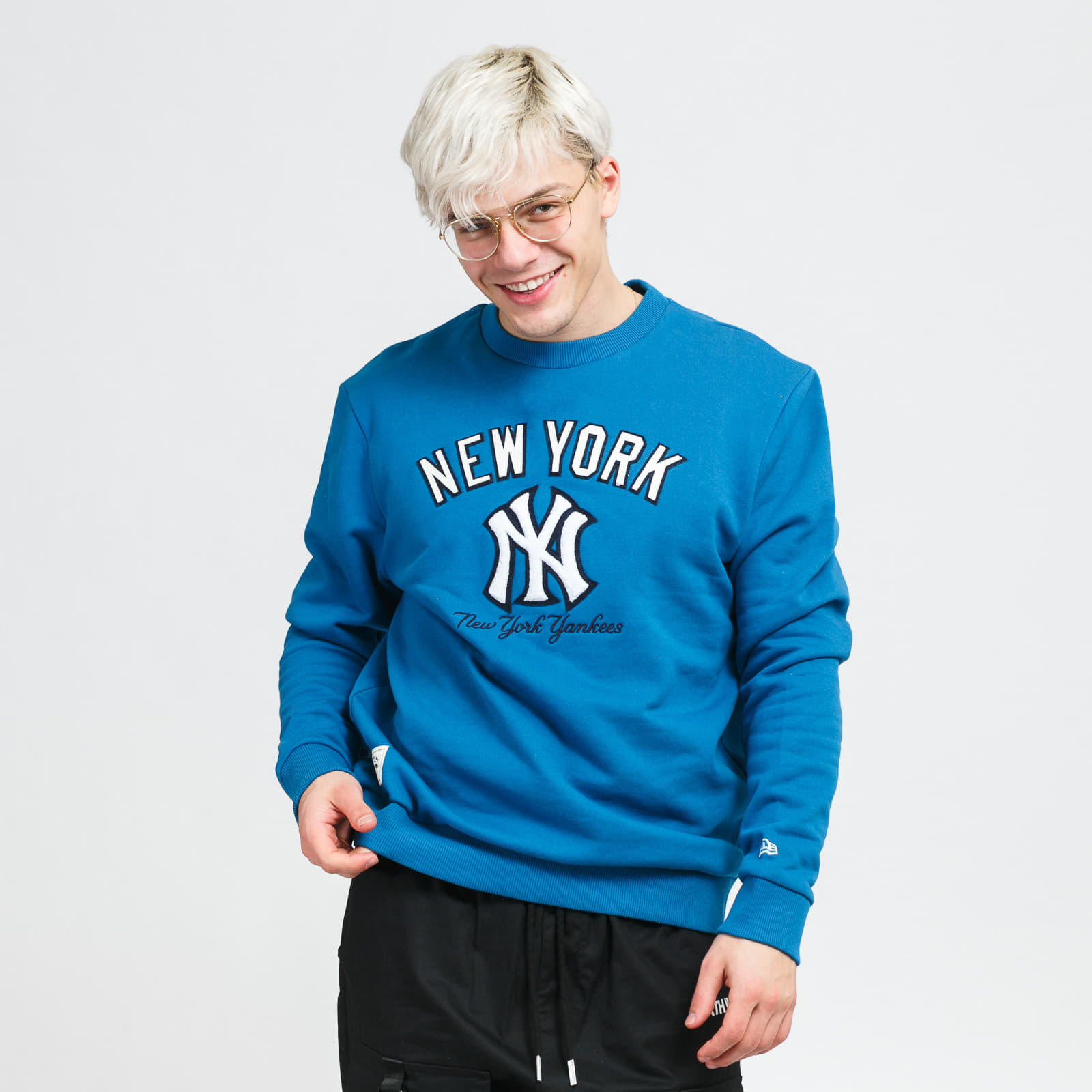 Bluzy i swetry New Era MLB Heritage Crew Fleece NY Blue