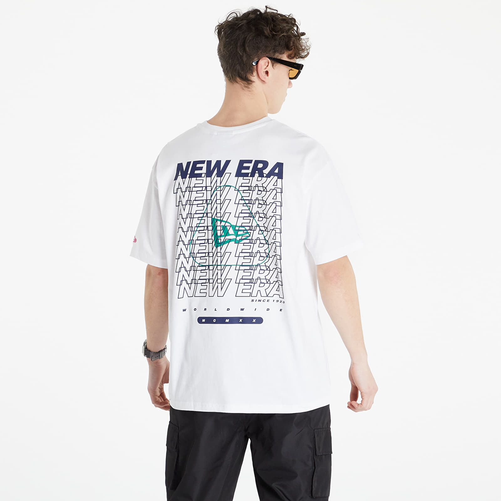 T-shirts New Era New Era Stacked Graphic Oversized T-Shirt White