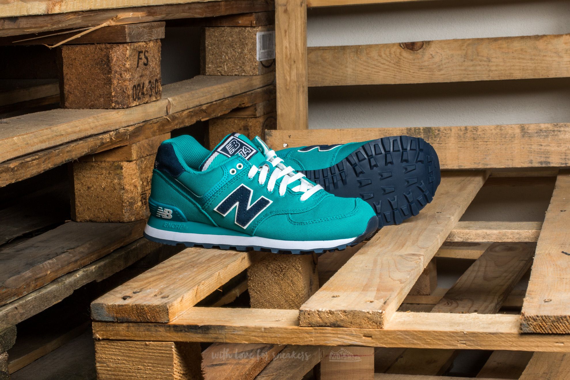 Damen Sneaker und Schuhe New Balance WL574POA Blue