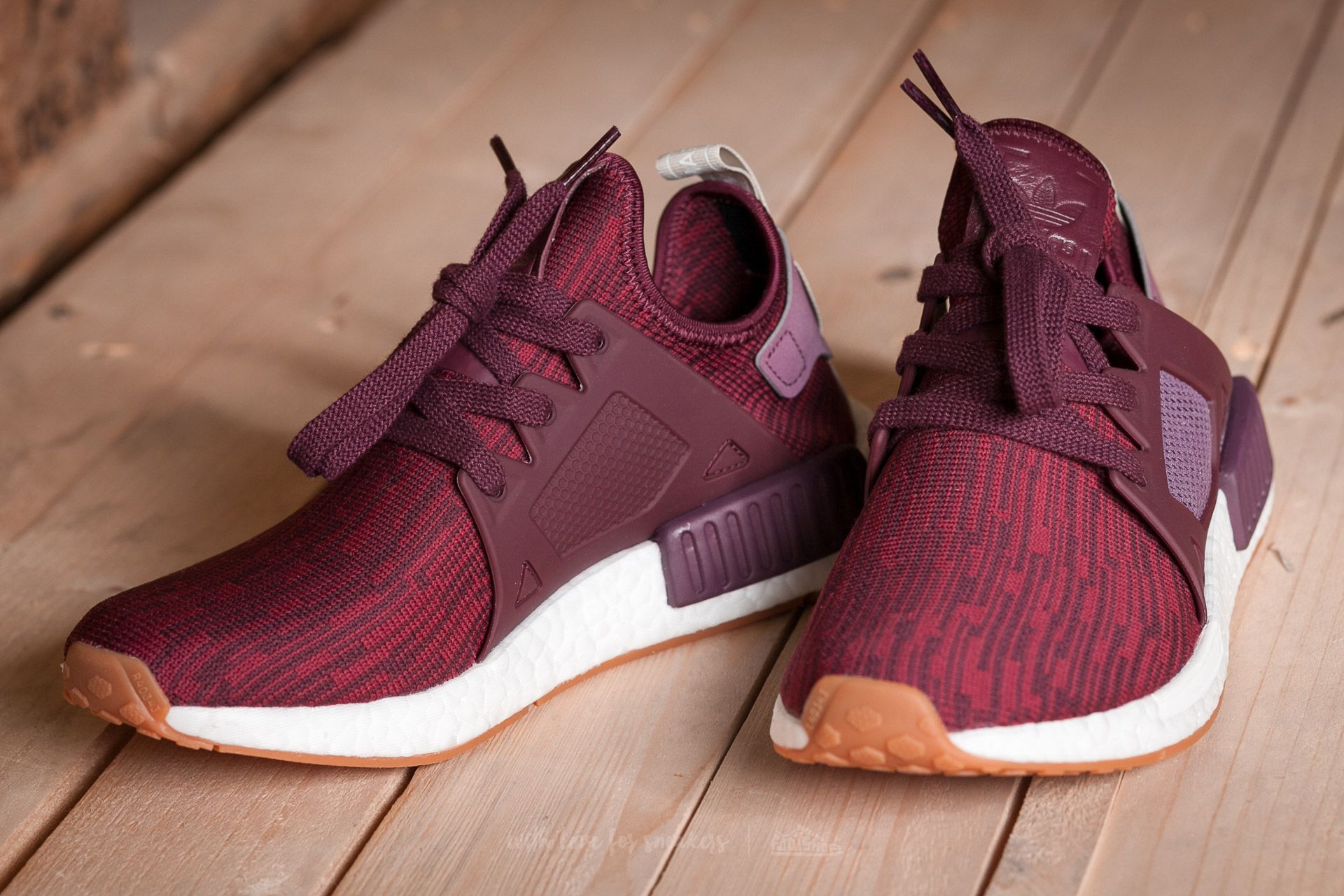 Adidas nmd black maroon white cheap