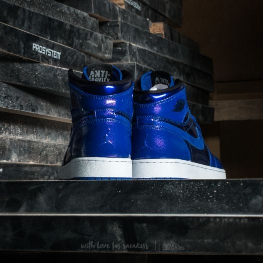 Women s shoes Air Jordan 1 Retro High BG Deep Royal Blue Black White Footshop