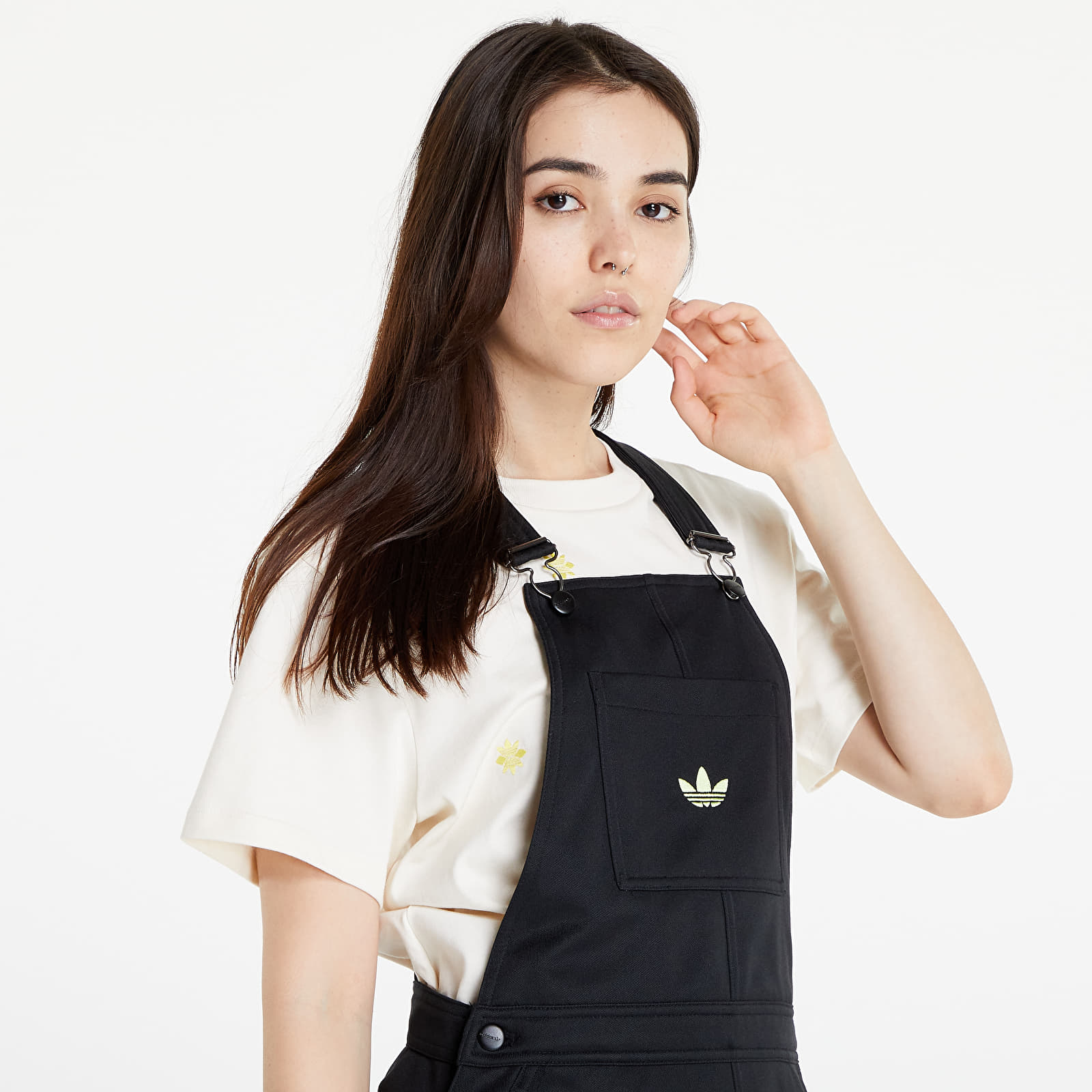 Šaty adidas Dungaree Dress Black