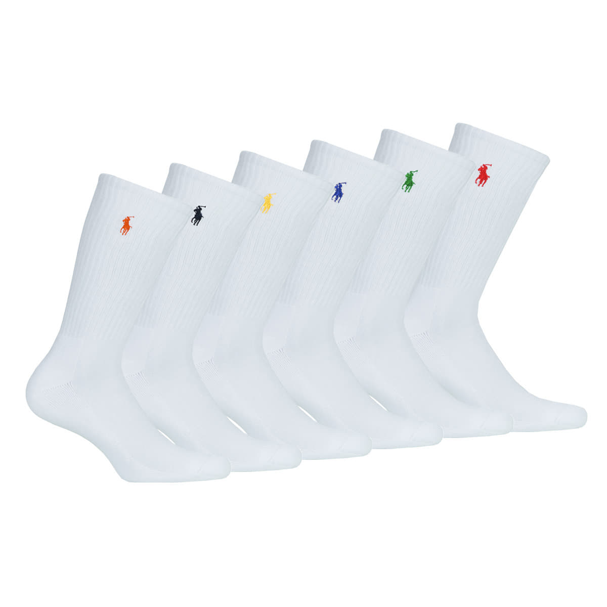Socks Polo Ralph Lauren Men's Cotton 6-Pack Socks White