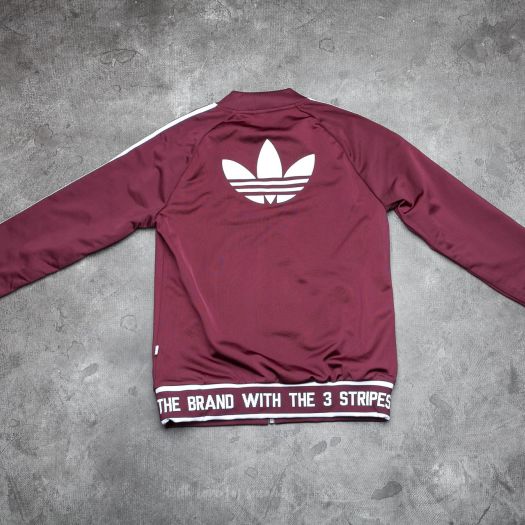 Burgundy adidas Originals Mens SST Track Top - Get The Label