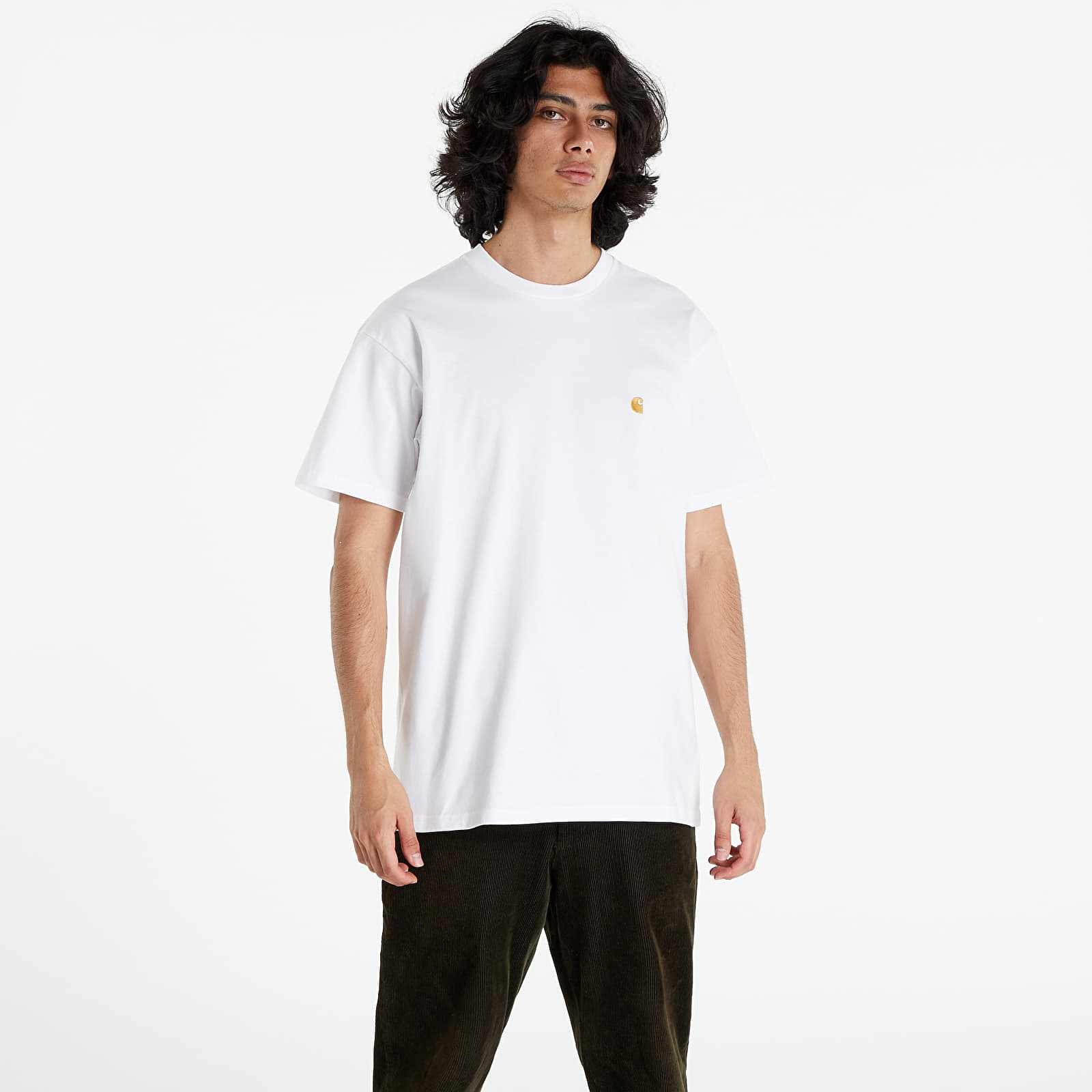Tričká Carhartt WIP S/S Chase T-Shirt White/ Gold