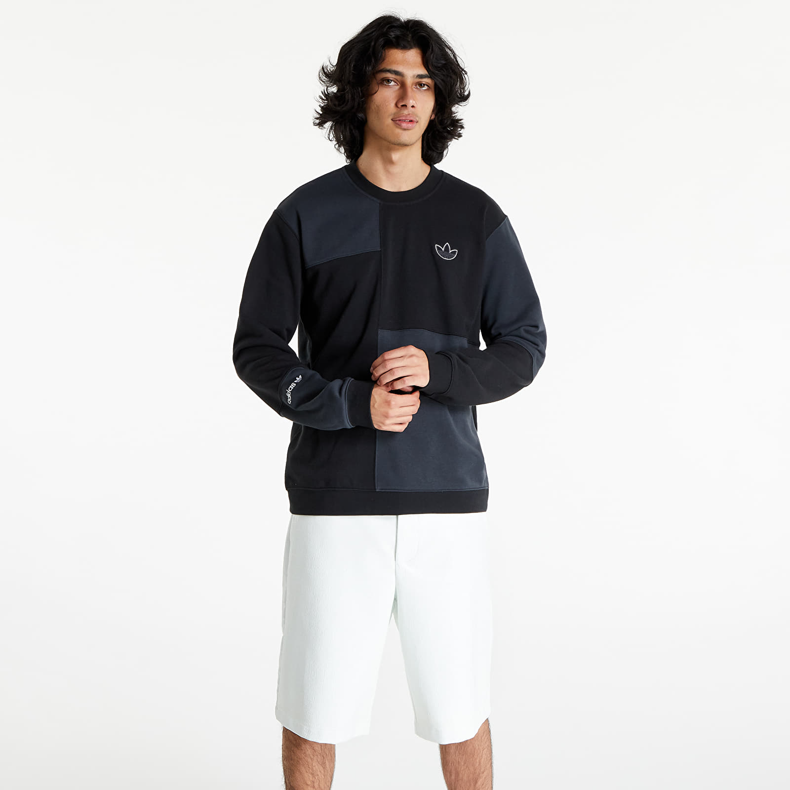 Adidas originals spirit poly crew sweatshirt outlet