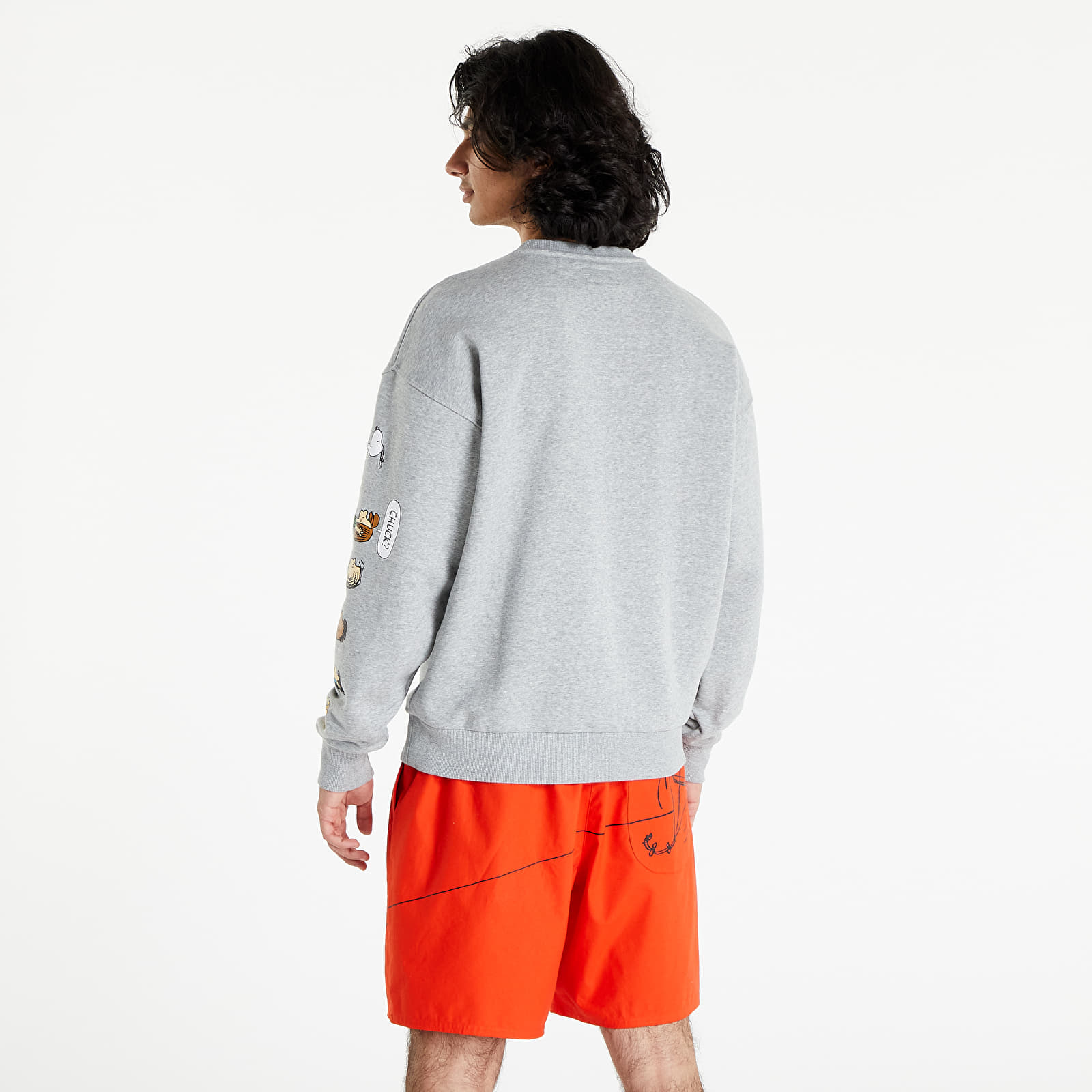 Puloverji   Converse x Peanuts Fleece Crew Vintage Grey Heather