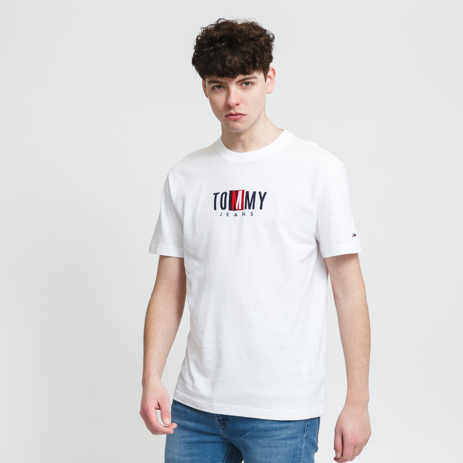   Μπλούζες TOMMY JEANS M Timeless Tommy Box Tee White