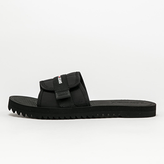 Men s shoes TOMMY JEANS Slip On Tech Sandal Black Footshop