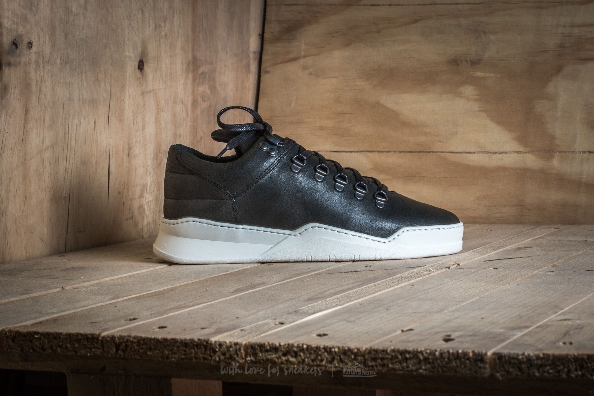 Men's shoes Filling Pieces Mountain Cut Ghost Waxed Black