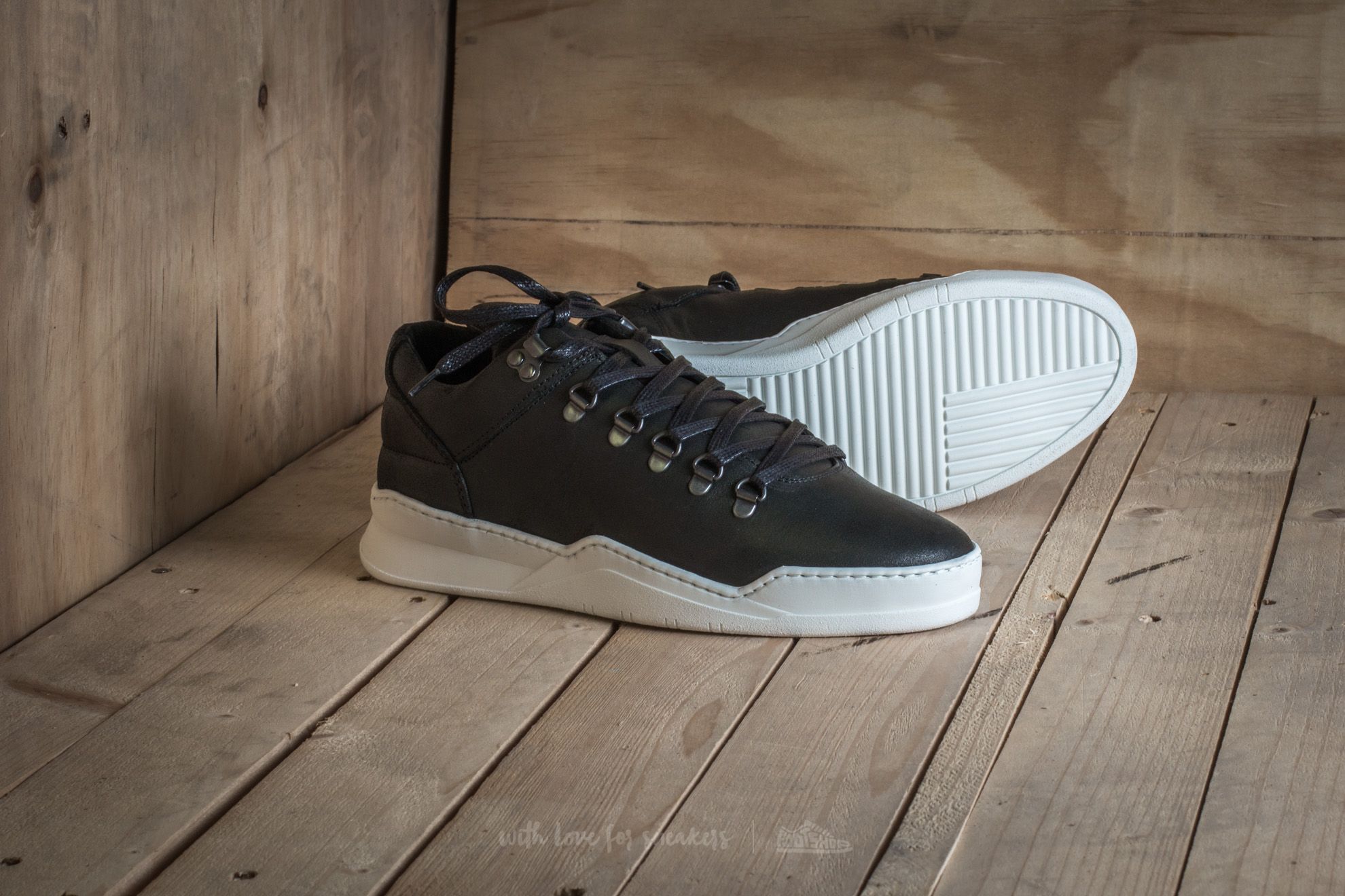 Men's shoes Filling Pieces Mountain Cut Ghost Waxed Black