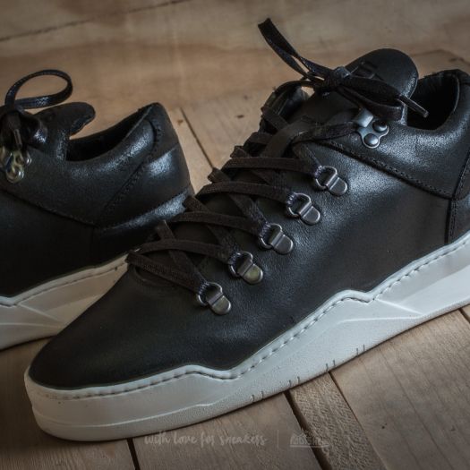 Men s shoes Filling Pieces Mountain Cut Ghost Waxed Black Footshop
