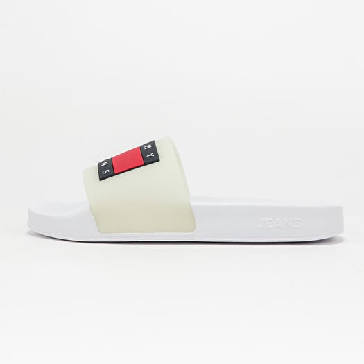 Tommy hilfiger slides white on sale