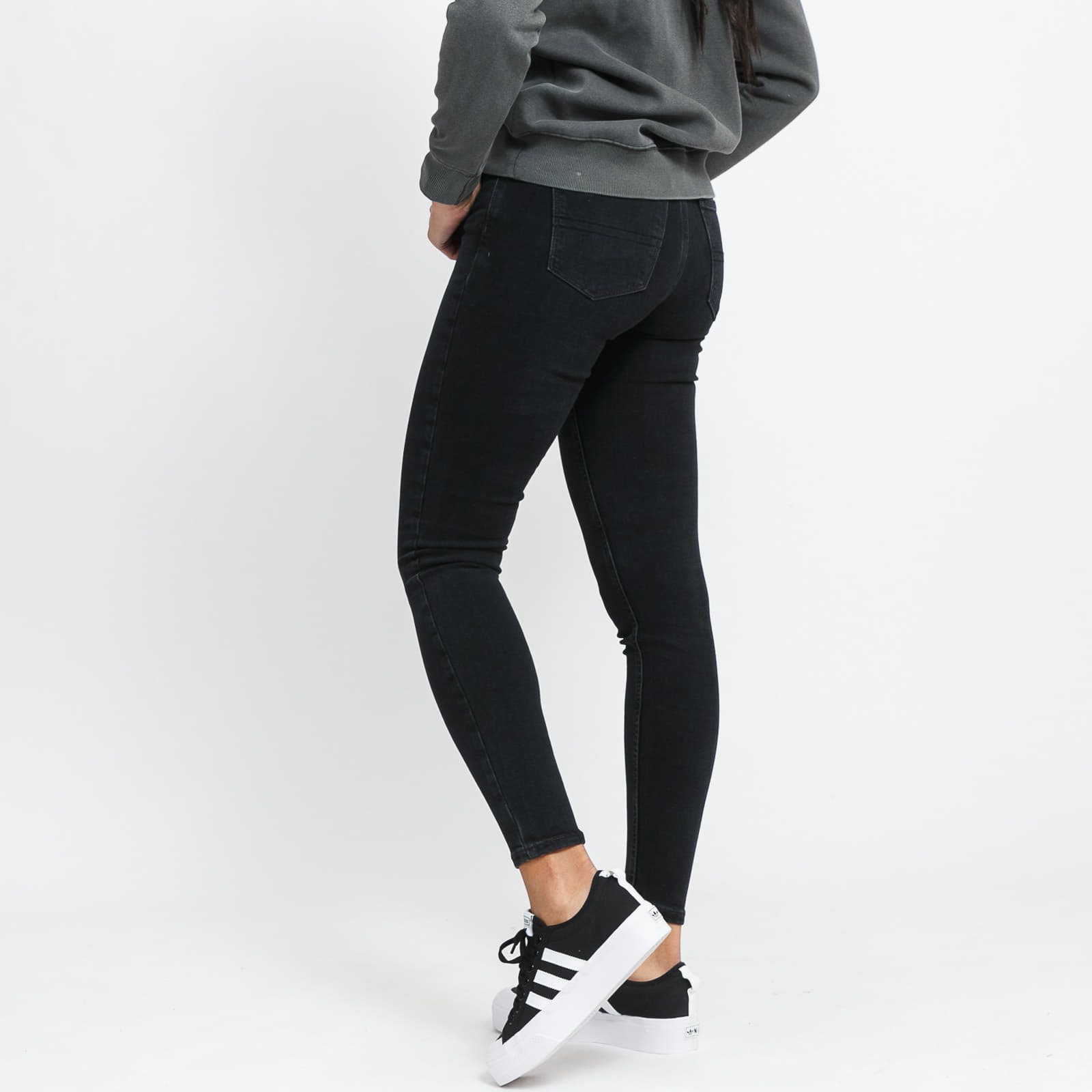 Kelnės TOMMY JEANS Nora Mid Rise Skinny Jeans Denim Black