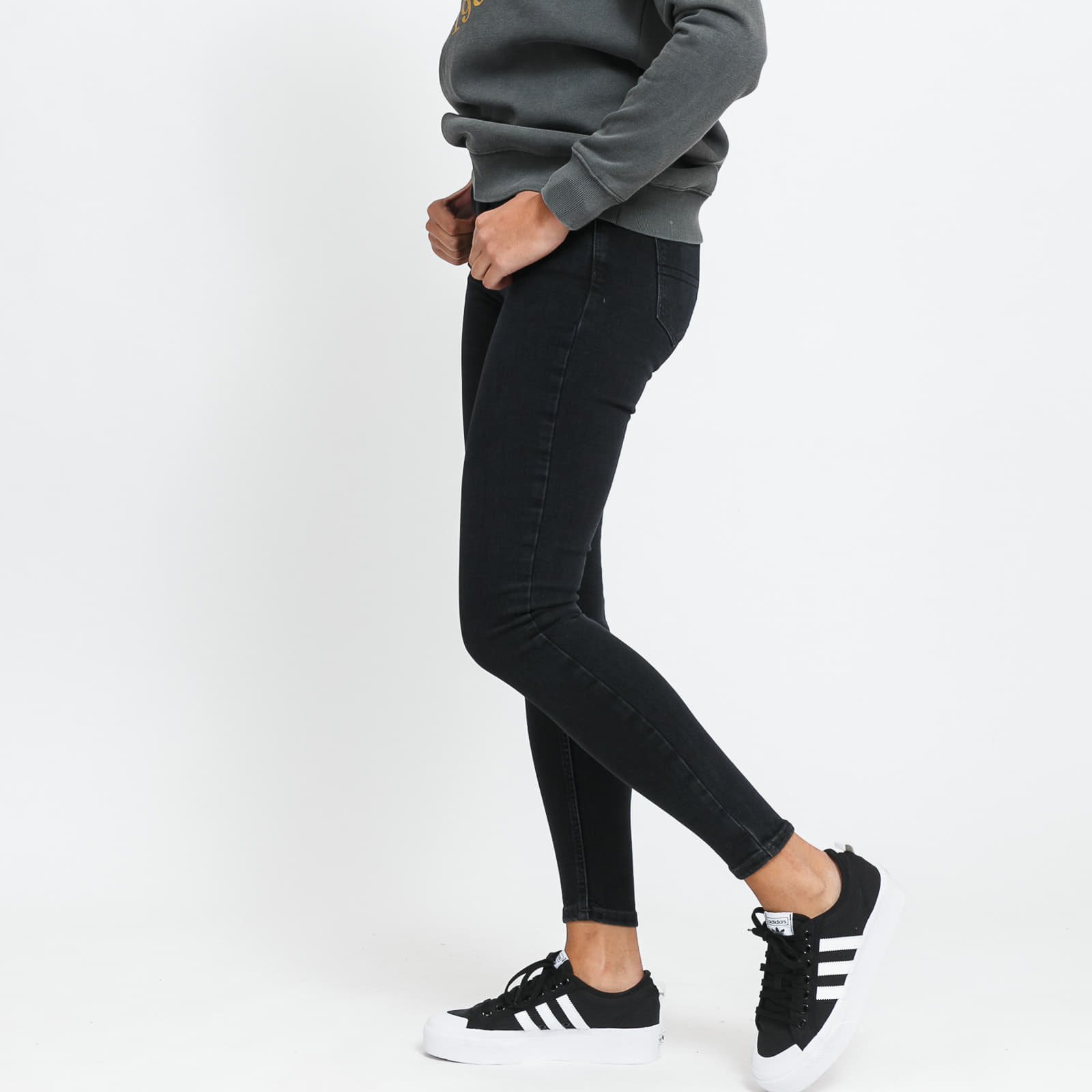 Kelnės TOMMY JEANS Nora Mid Rise Skinny Jeans Denim Black