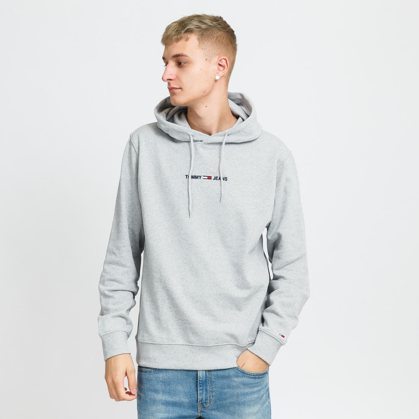 Tommy jeans small logo hoodie hot sale
