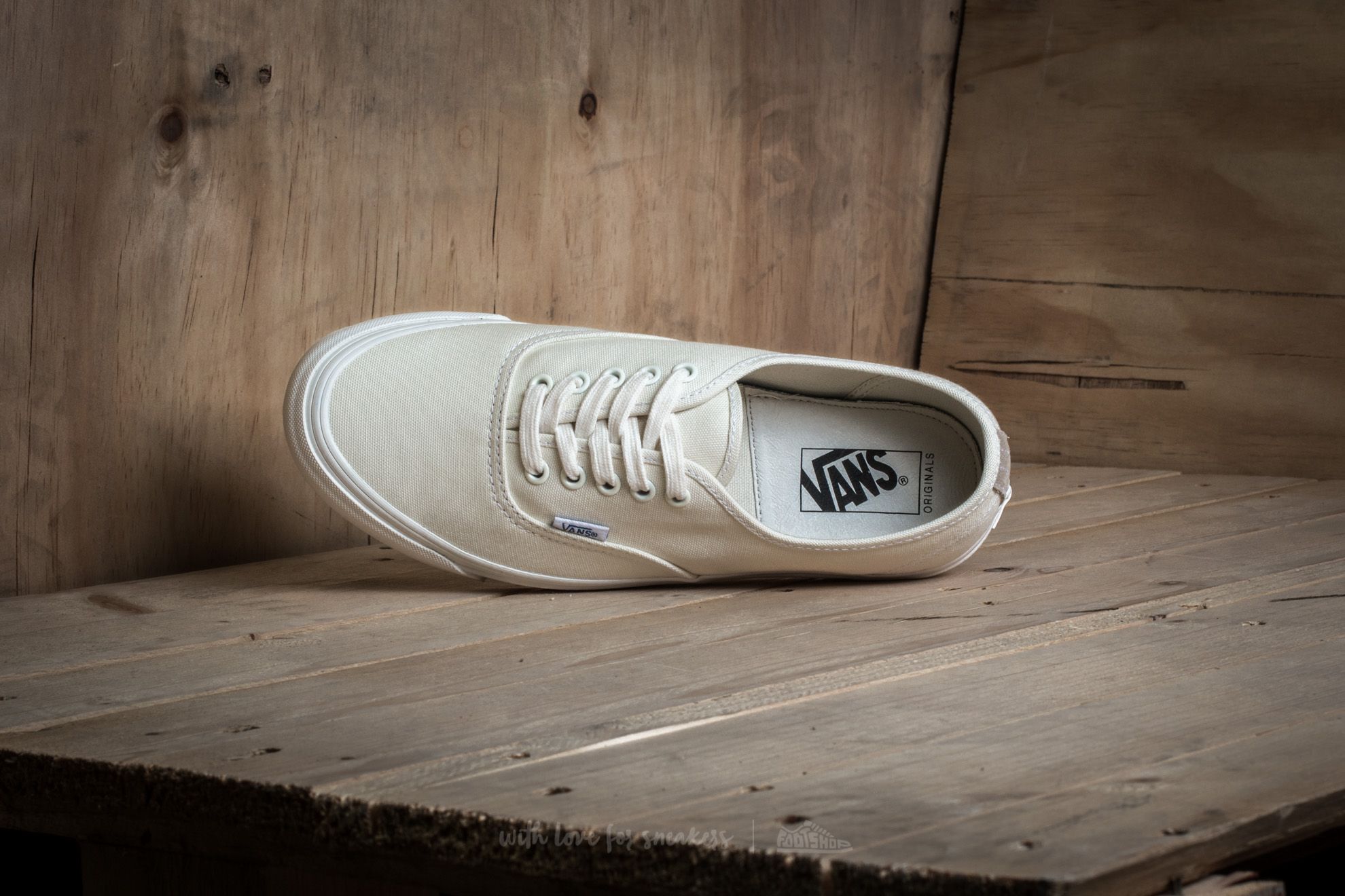 Men s shoes Vans OG Authentic LX Canvas Suede Classic White