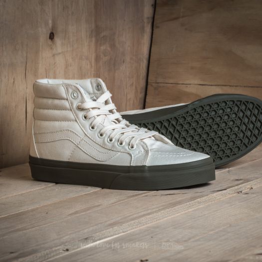 Vans white store high top sneakers