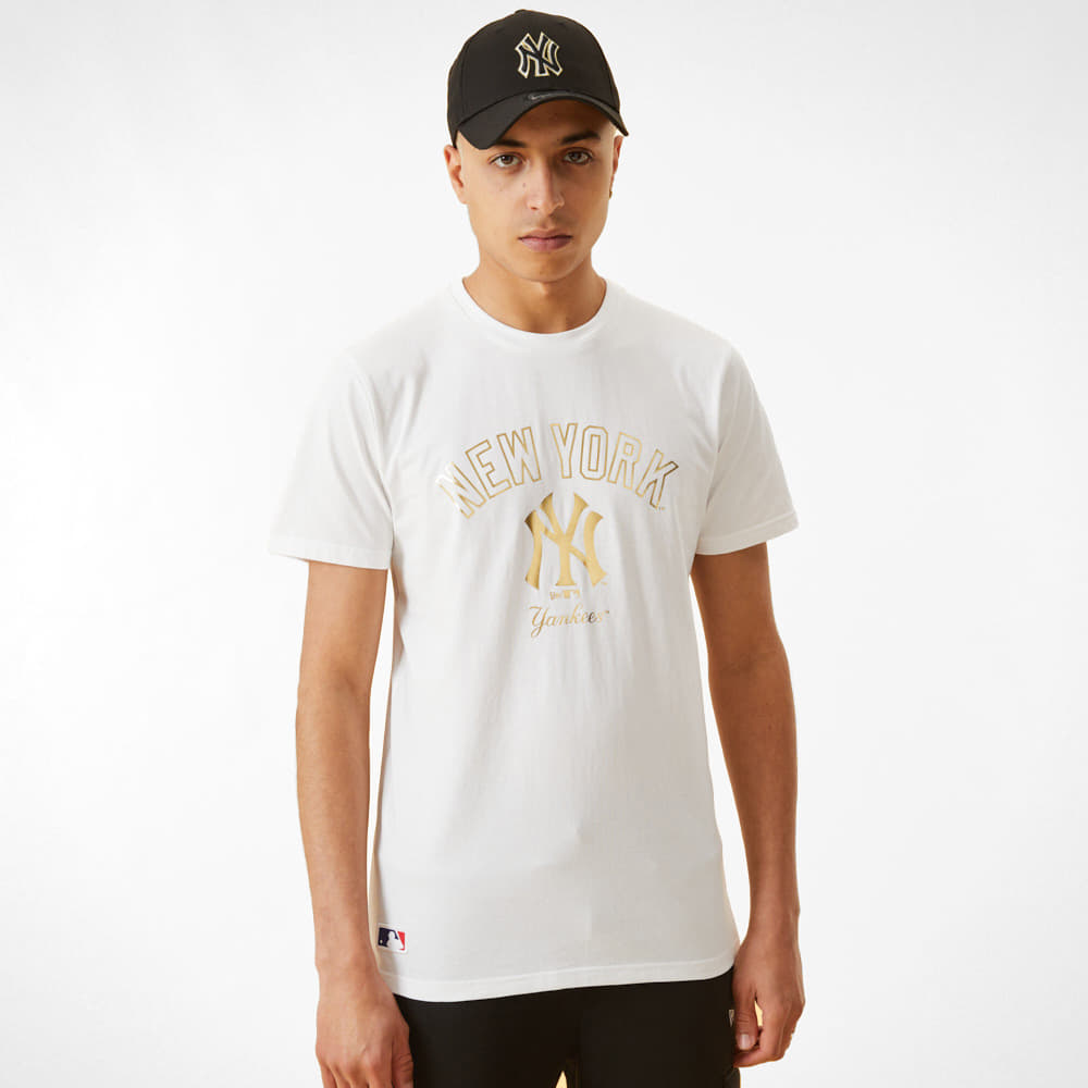 T-shirts New Era MLB Metallic Graphic Tee New York Yankees White