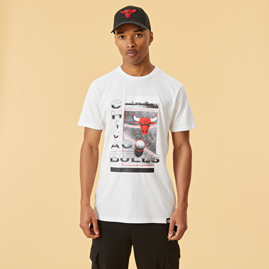 T shirts New Era NBA Court Photo Tee Chicago Bulls White Footshop