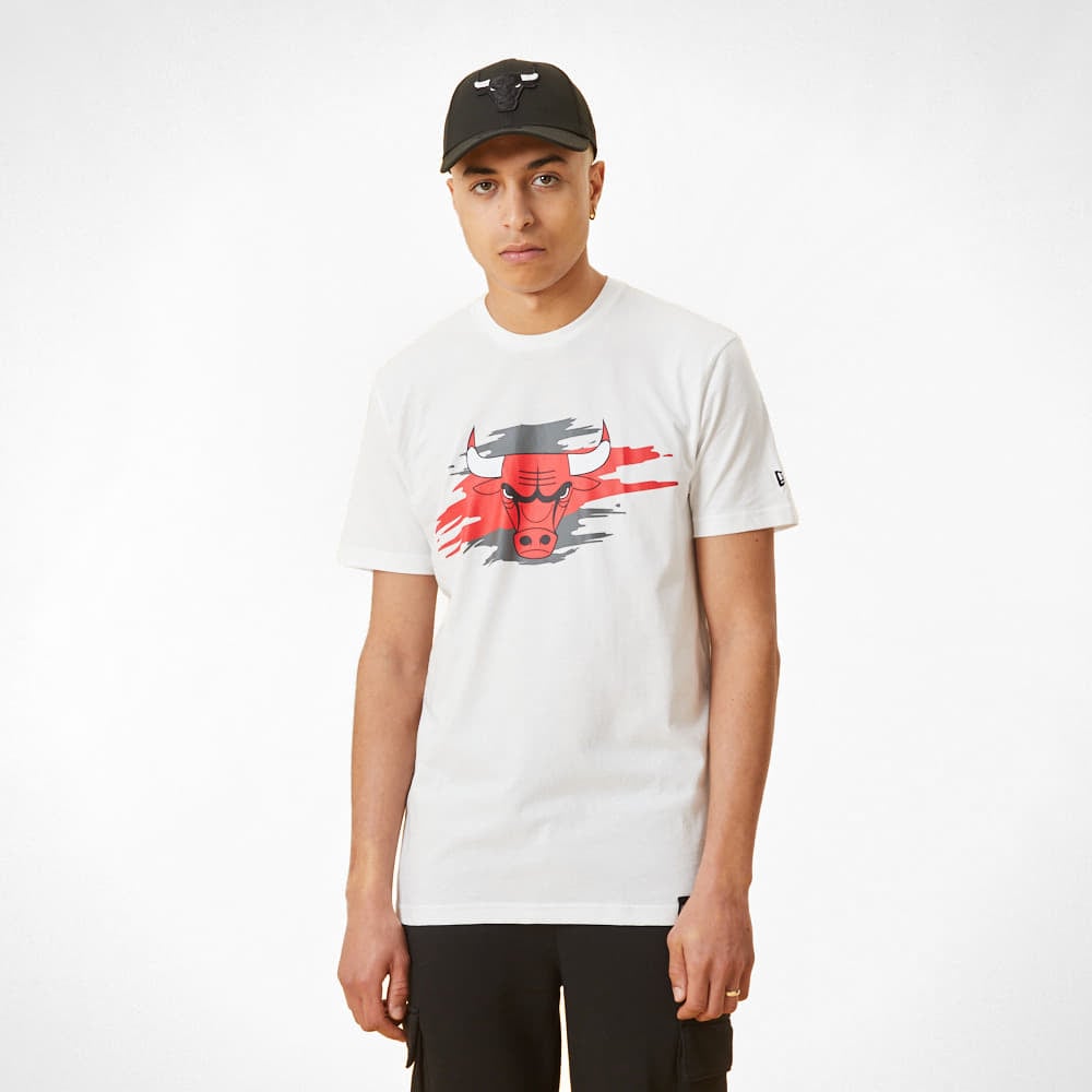 T-shirts New Era NBA Tear Graphic Tee Chicago Bulls White