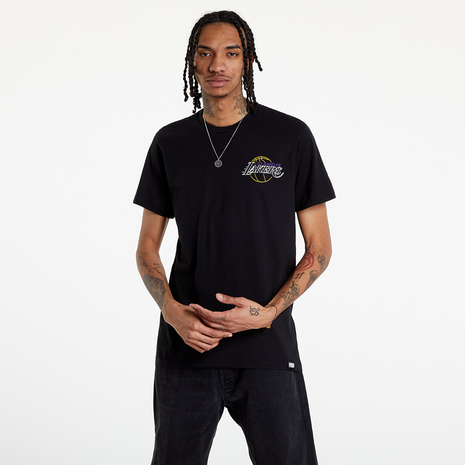 T-Shirts New Era NBA Neon Graphic Tee LA Lakers Black