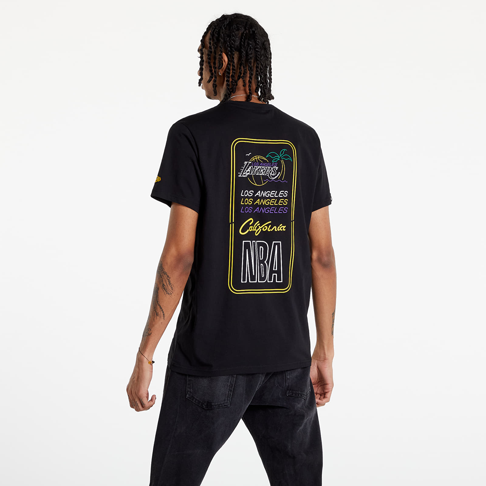 T-Shirts New Era NBA Neon Graphic Tee LA Lakers Black
