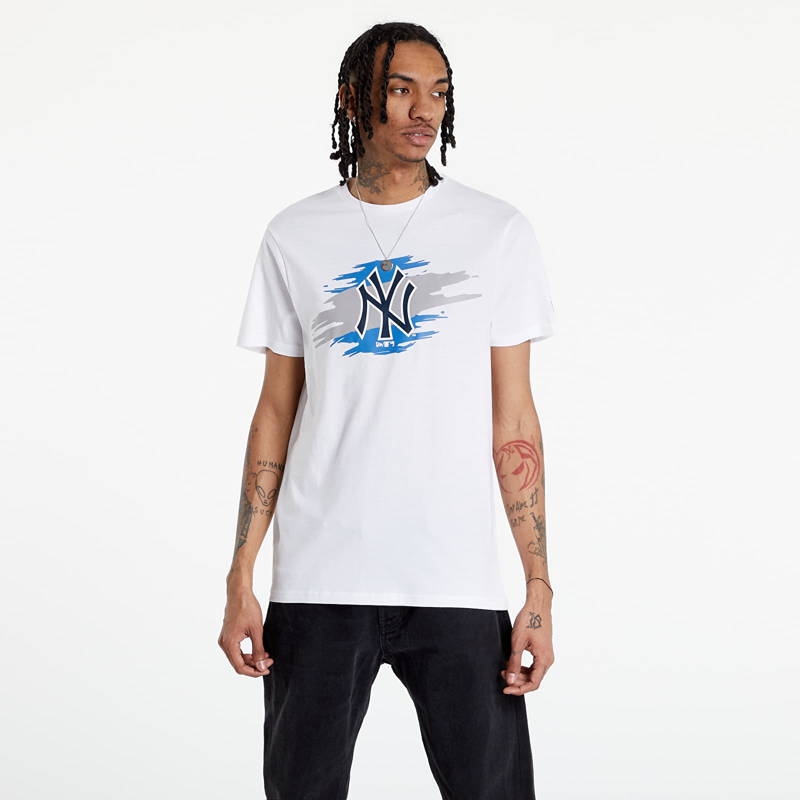 T-shirts New Era MLB Tear Logo Tee New York Yankees White