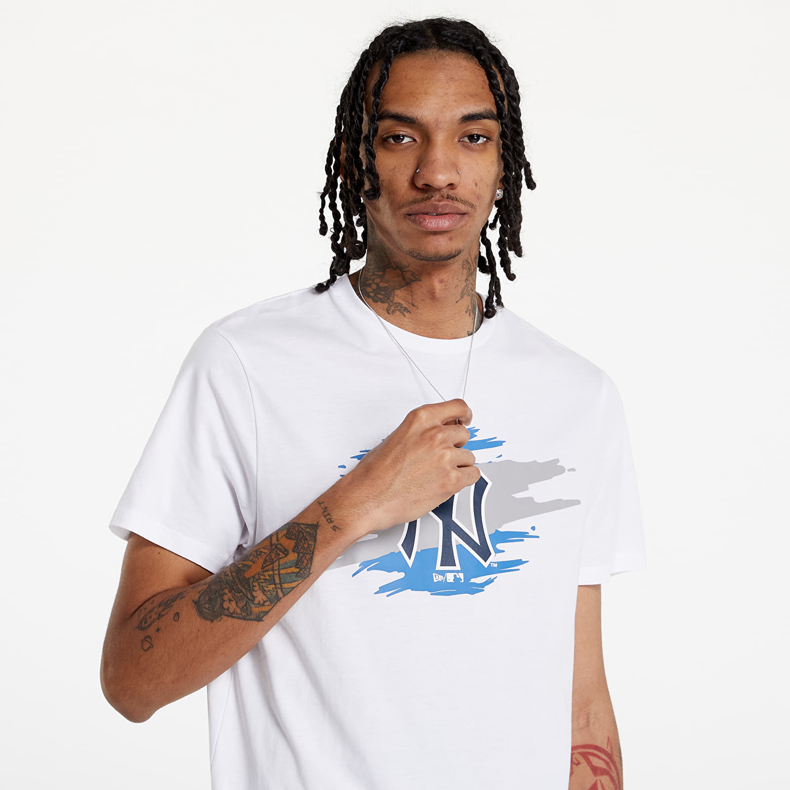 T-shirts New Era MLB Tear Logo Tee New York Yankees White