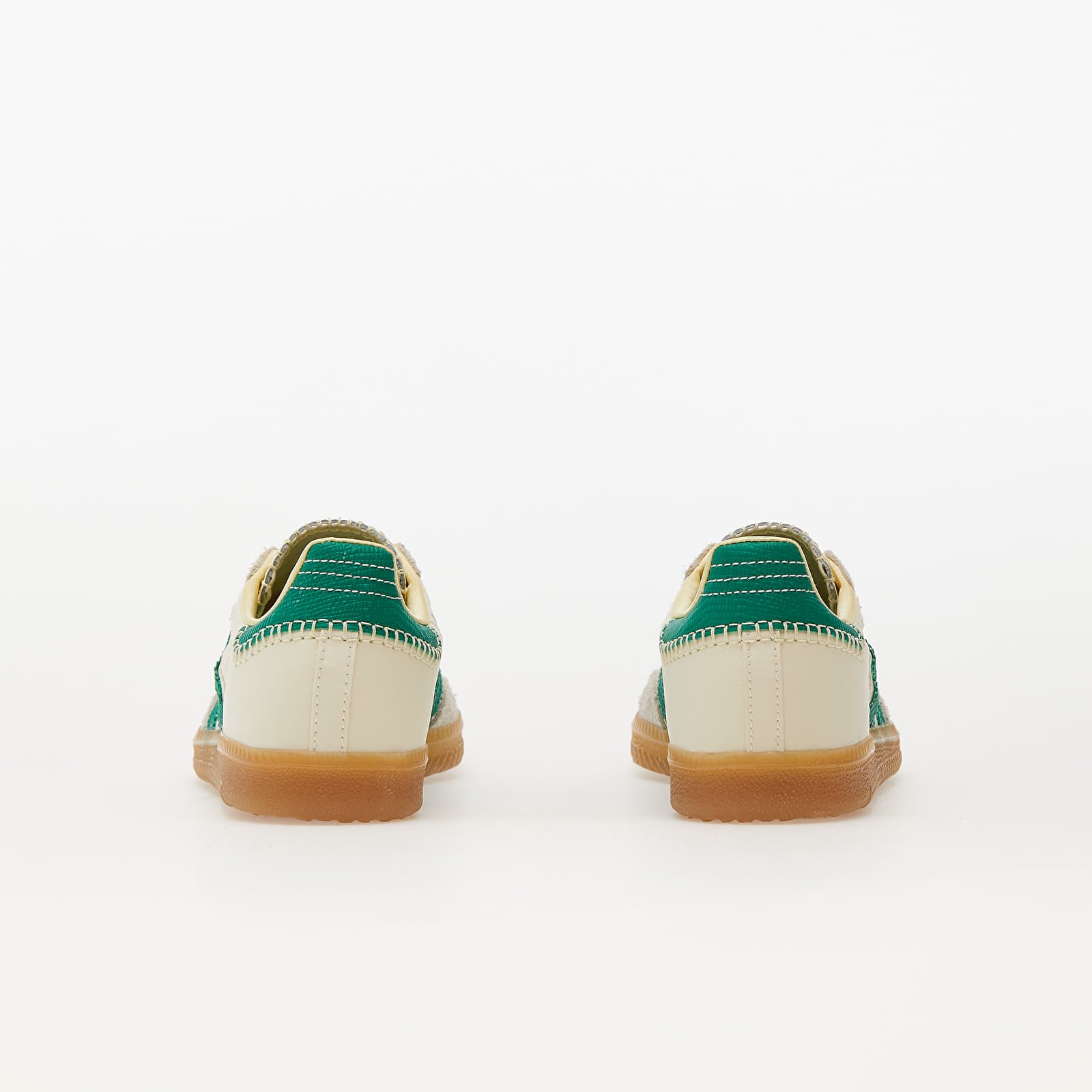 Sapatos de homem adidas x Wales Bonner Samba Cream White/ Bold Green/ Easy Yellow