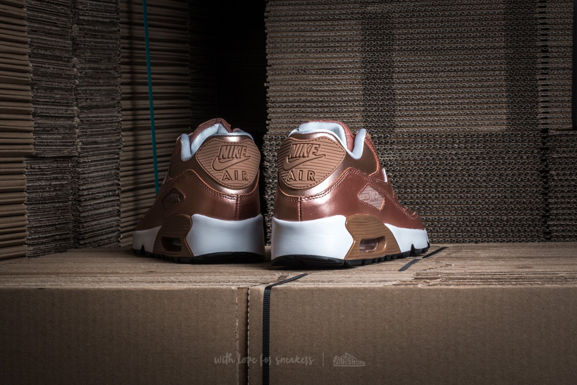 Nike air max 90 leather metallic red bronze shop